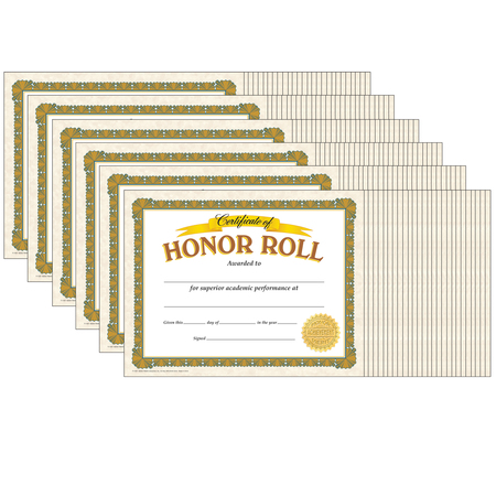 TREND ENTERPRISES Honor Roll Classic Certificates, 30 Per Pack, PK6 T11307